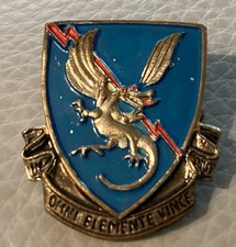 Original 83rd Chemical Mortar Bn DUI Crest Pin Austrian Made, Pichlklammer