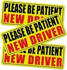3PCS New Magnet for Car, Please Be Patient Stickers Magnetic Style: New Driver