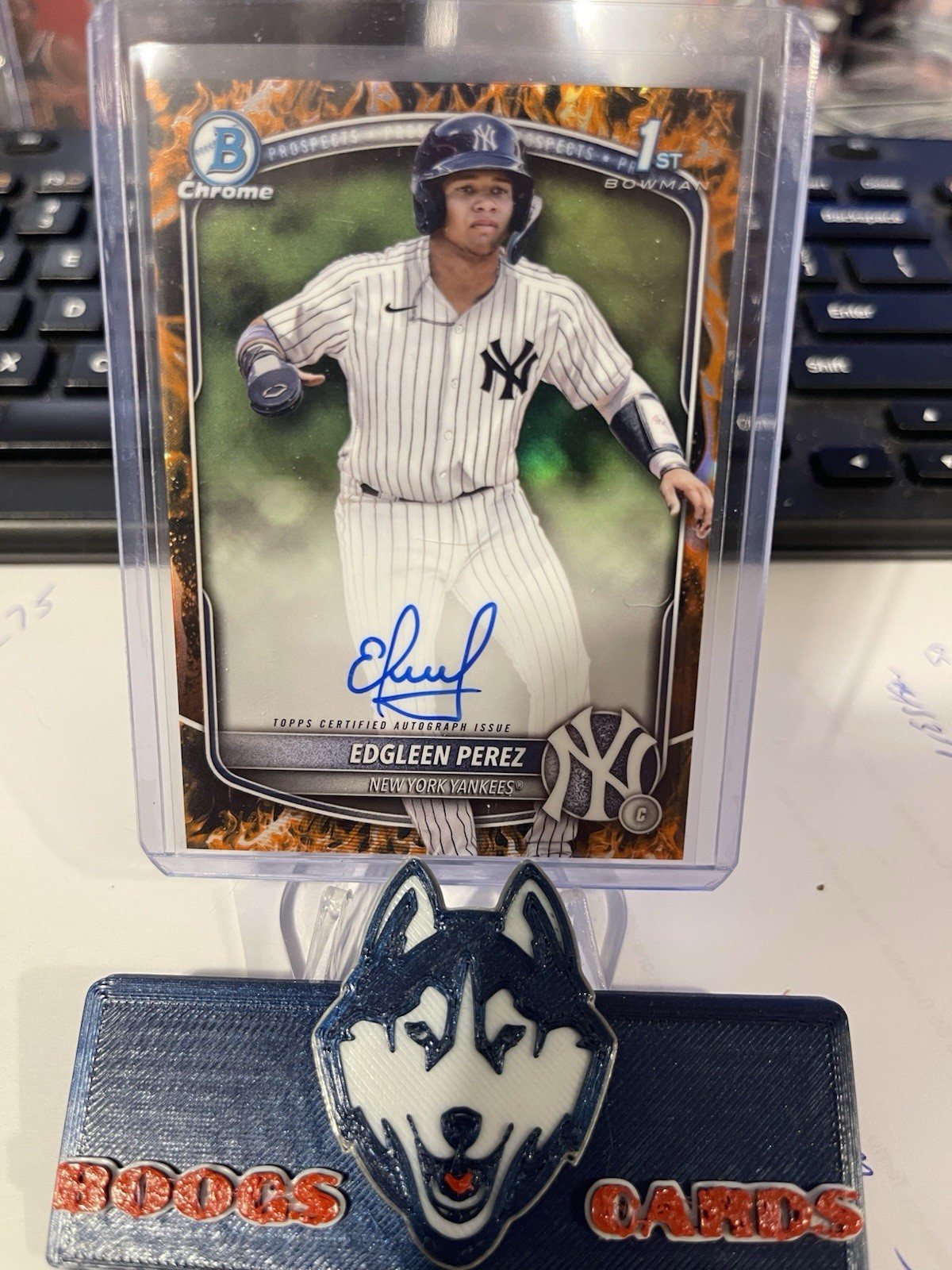 2025 Bowman 1st Chrome #CPA-EP Edgleen Perez /3 FireFractor RC Auto SSP Card