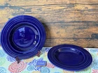 2 FIESTA COBALT BLUE HOMER LAUGHLIN HLC 12”D PASTA/GUMBO/SOUP BOWLS EX COND