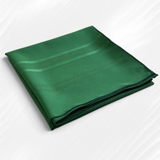 Tablecloth Dark Green Fabric Stripes Sheen Easy Care Polyester 54x51 Dining