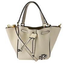 TORY BURCH 90474 McGraw Mini Dragonfly Bree Leather Creamy White Handbag Shoulde