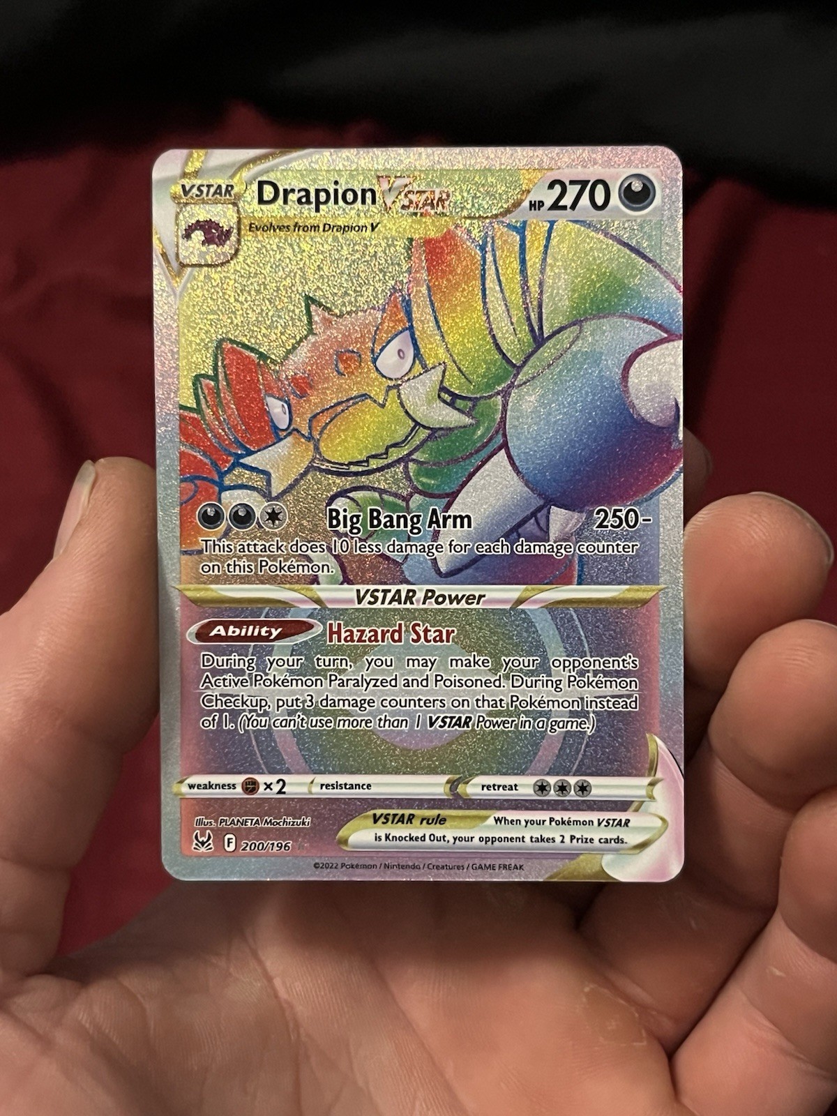 Drapion VSTAR 200/196 SWSH11: Lost Origin Pokémon NM Holo