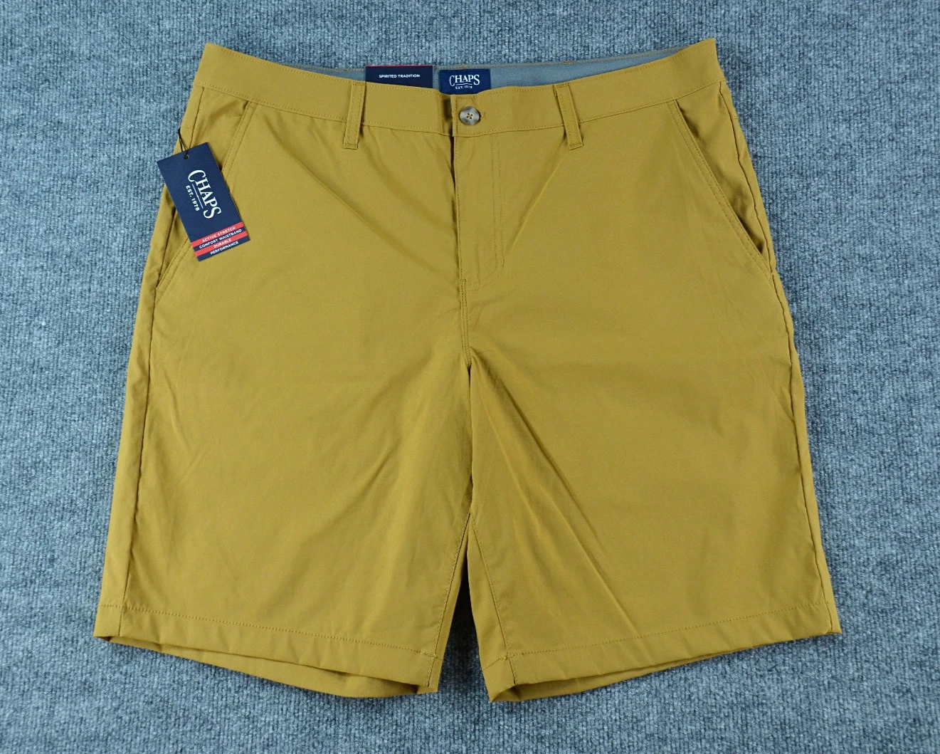 Chaps Shorts Men's 38 Performance Burlwood Brown Golf Active Stretch NWT