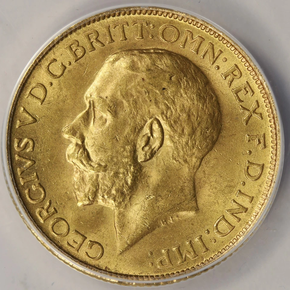1915-S Australia Gold Sovereign ANACS MS62 - Image 4 of 4