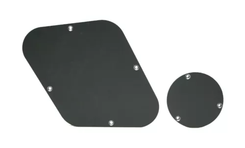 Brio Les Paul Backplate & Switch Cover 1 Ply Matte Black