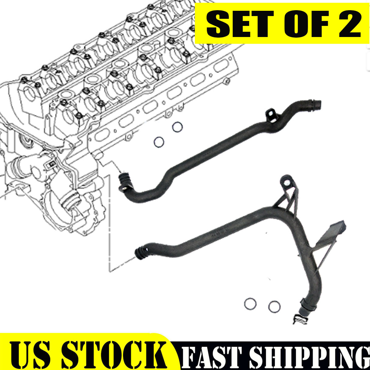 For BMW E39 E46 Z3 Z4 M54 Engine Heater Inlet Water Coolant Pipe 