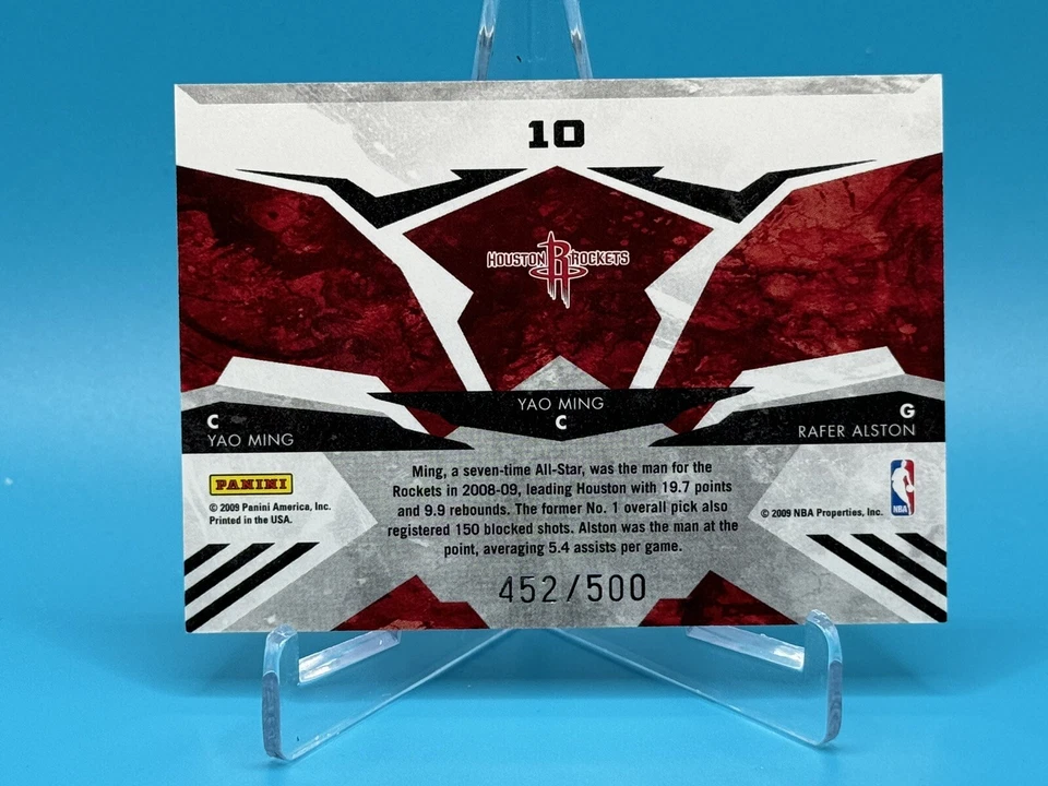 Yao Ming Rafer Alston 2009-10 Rookies & Stars Team Leaders Gold # /500 Card# 10 - Image 2 of 2