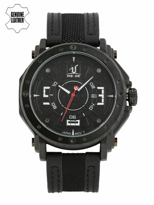 New WEIDE Men Fashion Black Analogue Watch UV1601-1C US*4