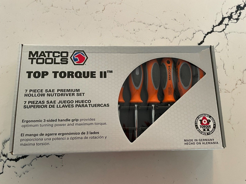 New in Box Matco 7 Pc Orange SAE Top Torque II 3