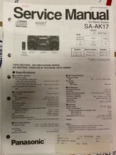 PANASONIC SA-AK17 SAAK17 SC-AK17 Service Manual **ORIGINAL**  			