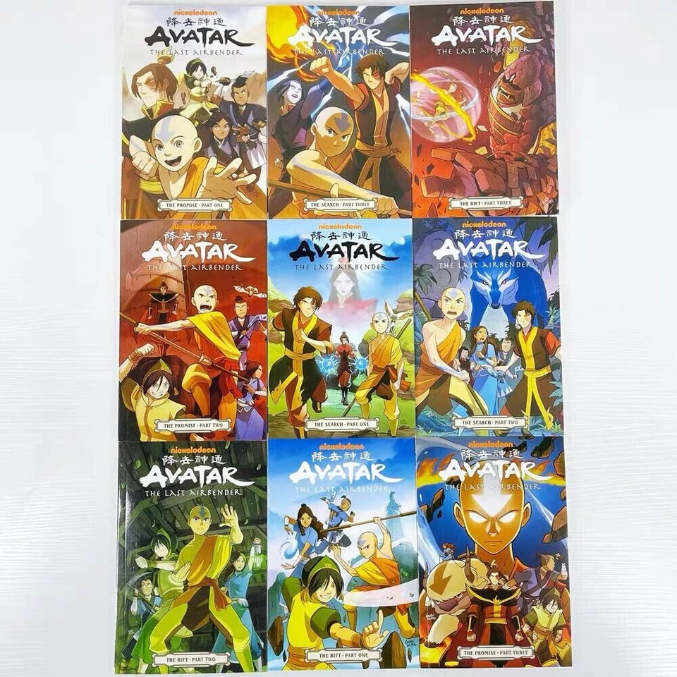Juego completo de 18 libros ingleses AVATAR cómic The Last Airbender dibujos animados DHL Foto 2 de 4