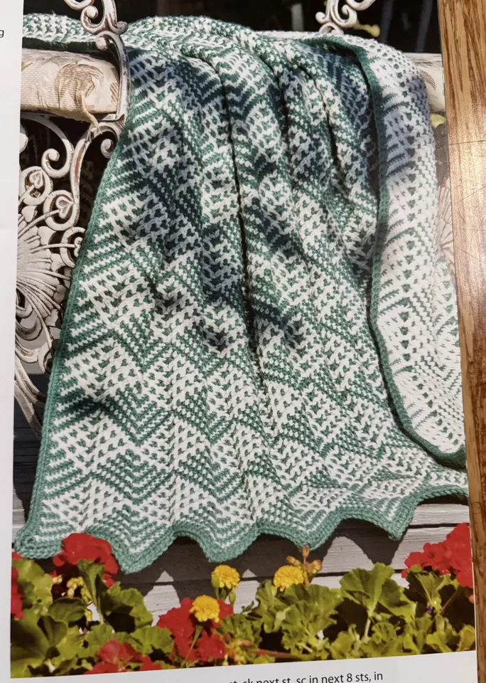 NEW Easy-to-Crochet Ripple Throws Pattern Booklet Afghan Blanket Cabin Hygge - Image 4 of 4