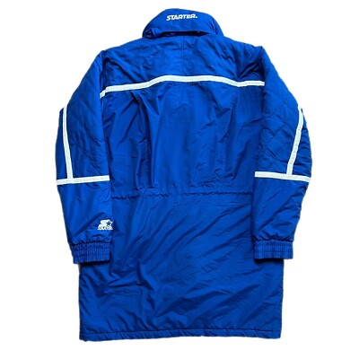 Vintage 90's Starter NBC Sports Trench Puffer Coat Jacket Size