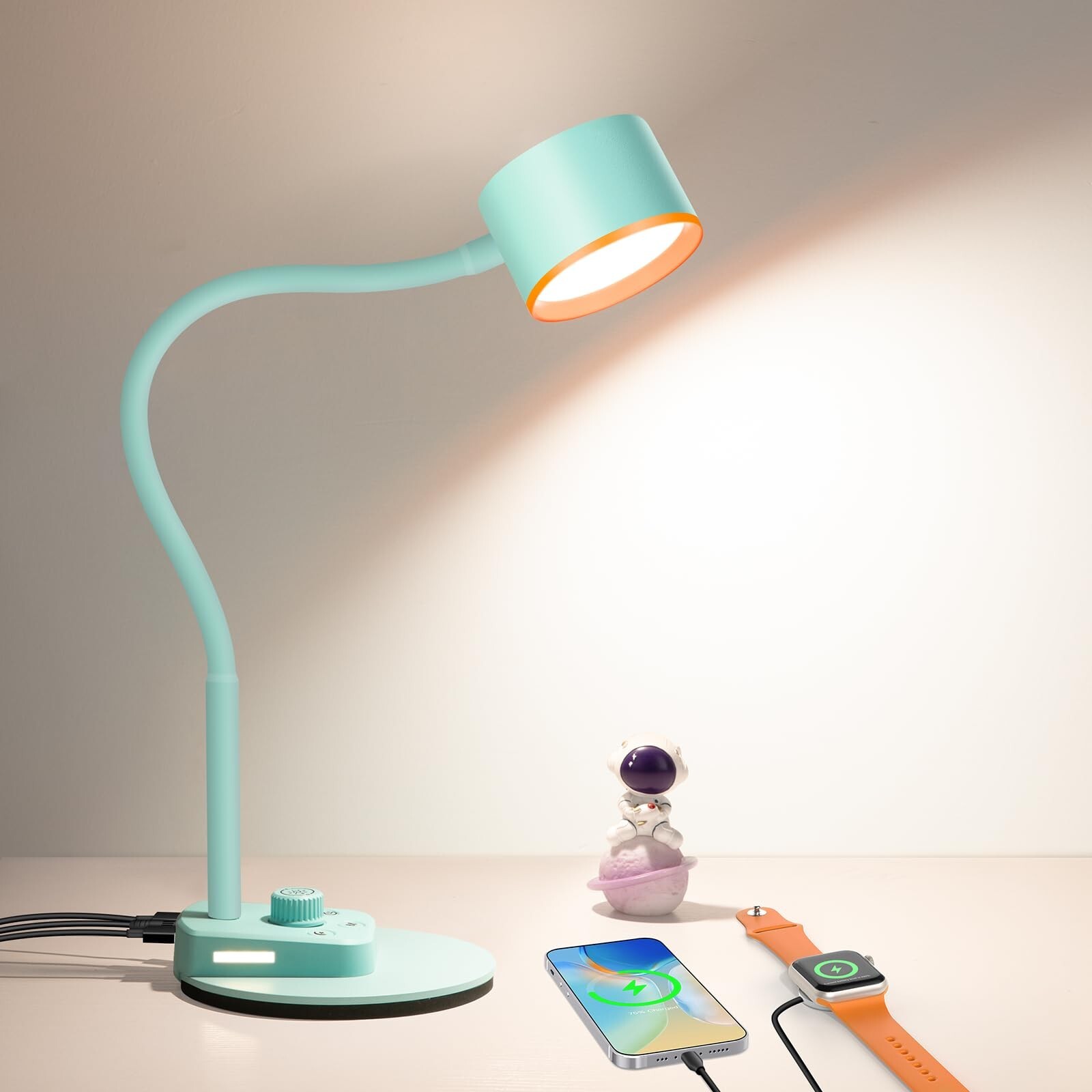 Dimmable USB-C + A Desk Lamp for Bedside Reading & Charging-image