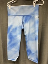 Adidas Women's Mid Rise Tight Climalite Pants - Blue - Medium - New