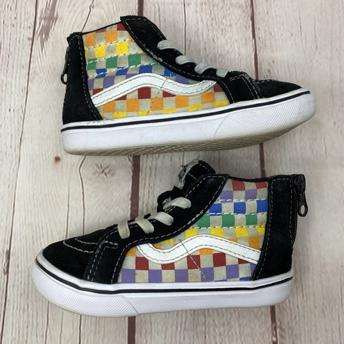 rainbow high top vans