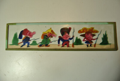Lot De 5 Plaques De Verre Pour Lanterne Magique – 19ème Siècle – Vintage