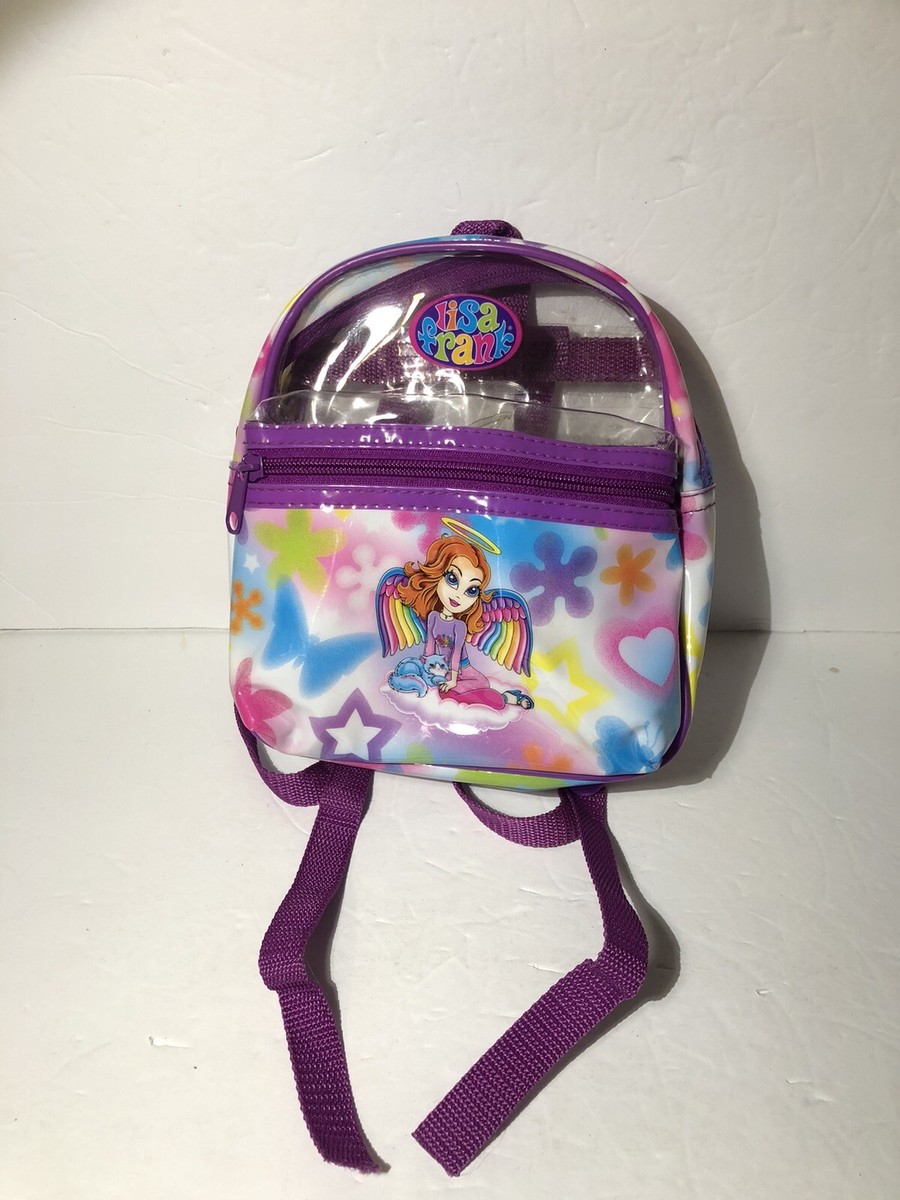 Vintage Lisa Frank Mini Backpack Angel Clear Pink Purple PVC  display picture 1