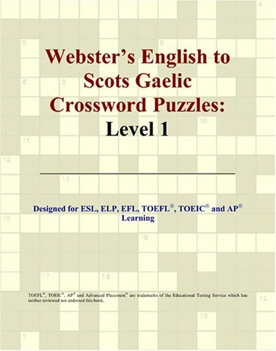 Webster s English To Scots Gaelic Crossword Puzzles Lev By Parker 