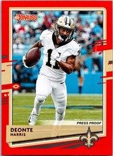 2020 Donruss Red Press Proof PARALLEL Deonte Harris New Orleans Saints NFL Cards