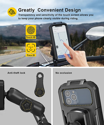 iMESTOU Anti-Vibrations Telefonhalterung für Motorräder und