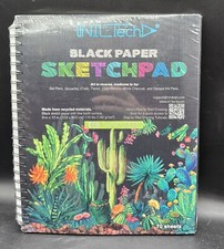 Premium Black Paper Sketchbook Sketch Pads 70 Sheets 9 X 12 Inches 110 Lb