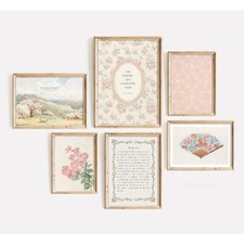 Christian Nursery Wall Art Bible Verse Canvas Wall Decor Girl Floral Wall Art...