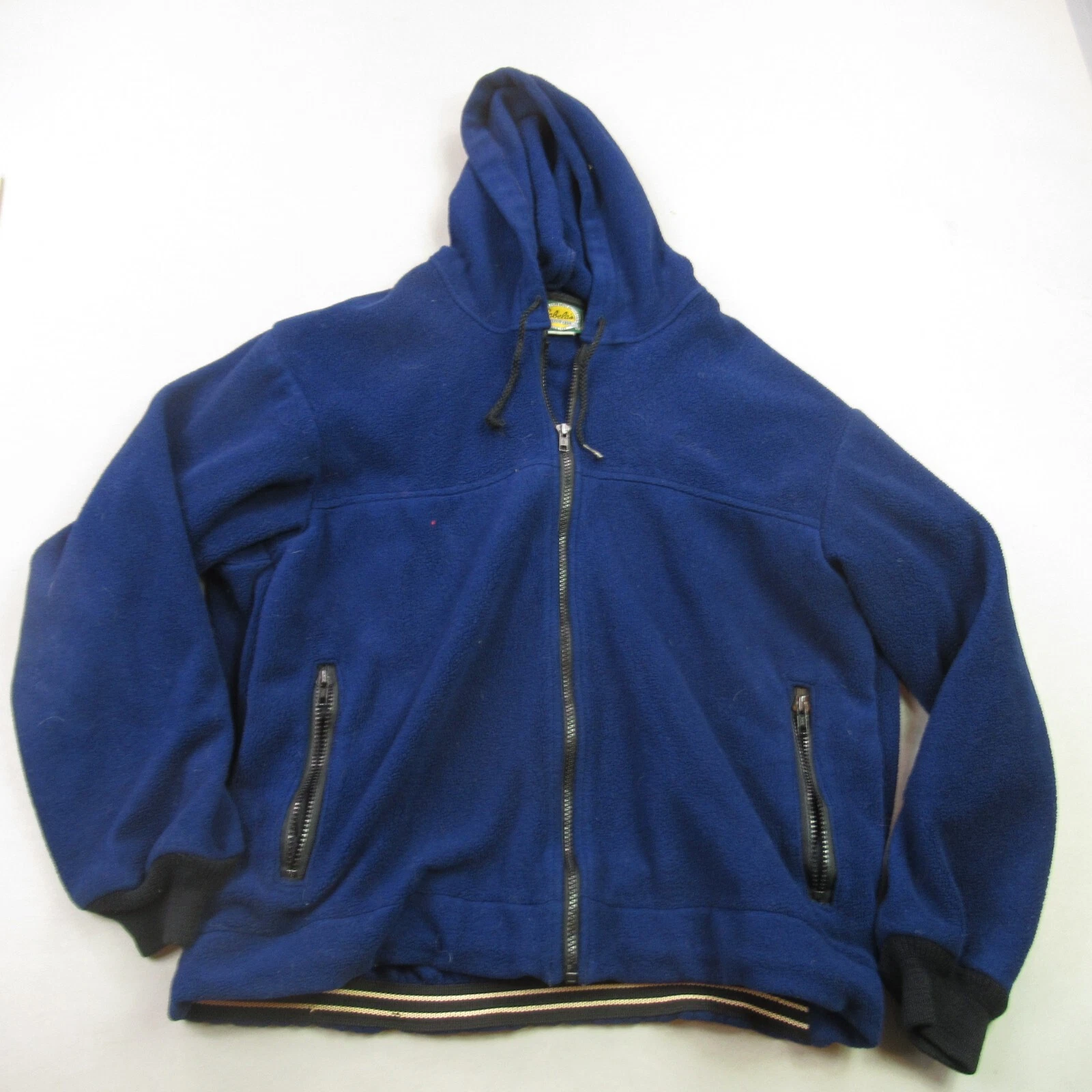 Cabelas Jacket Mens Large Long Sleeve Fleece Full Zip Blue Hooded Casual
Opens in a new window or ta