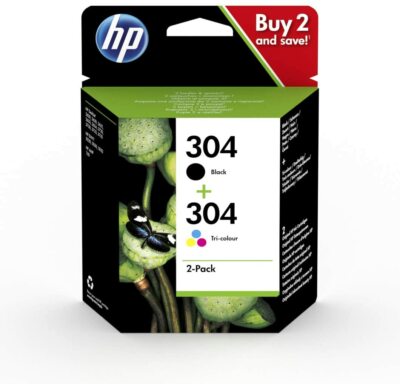 2 Original HP-304 Druckerpatronen Schwarz/Farbe für Envy 5020 5030 5032 5055 SET