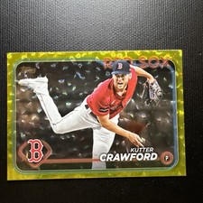 2024 Topps Kutter Crawford #316 Yellow Crackle /50 Boston Red Sox
