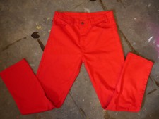 1980s Vintage LEVIS 505 Cherry Red White Tab USA Made New Wave Punk 34/32 NICE