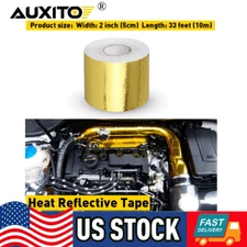 32Feet Silver Heat Reflective Wrap Shield Barrier Protection Tape For Car O4F7