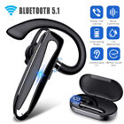 Bluetooth 5.1 Earpiece Wireless Headset Handsfree Sport Business Earphone & Mute