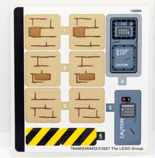 NEW LEGO Sticker Sheet: Set 76948 Jurassic Breakout Caution Stripe Brick Pattern