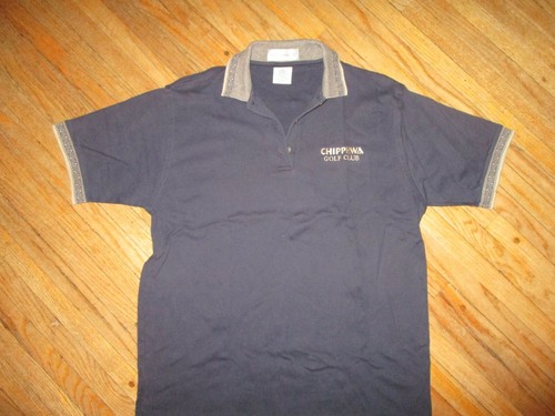 Chippewa, vtg 90s CHIPPEWA GOLF CLUB POLO SHIRT Course Blue Munsingwear LADIES MEDIUM