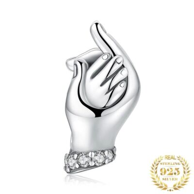  Händchenhalten Charm Familie Mutter Frau Tochter Sohn Echt 925 Sterling Silber 