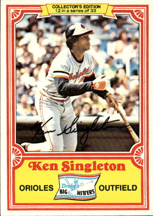 Ken Singleton 1981 Topps Drake's Big Hitters #12   Baltimore Orioles