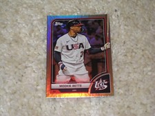 2023 Topps World Baseball Classic WBC Mookie Betts Base Silver Foil