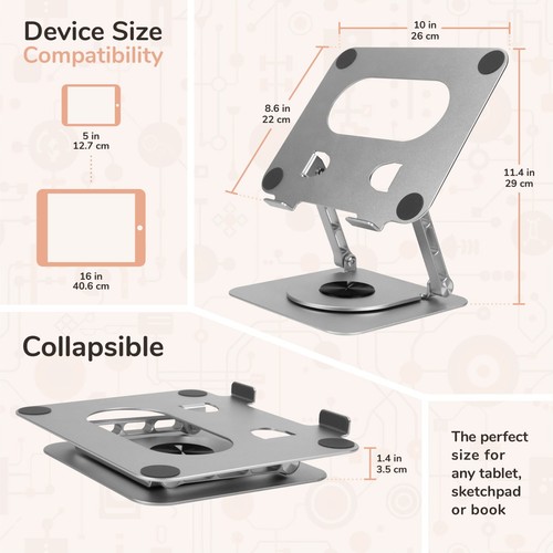 BambooMN Universal Metal Bamboo Book Stand - Picture 8 of 12