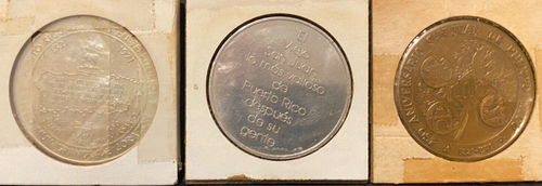 Puerto Rico, Exonumia-Medallas, Lote de 3, zirkuliert - Bild 4 von 4