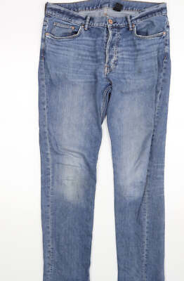 &denim Damen Jeans Blau Baumwollmischung Straight Größe W33 L31