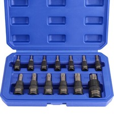Workpro 13pc Torx Bit Socket Set 14 38 12 Drive T8-t60 Torx Bit Socket Set