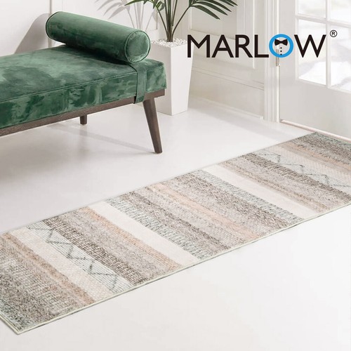 Marlow Floor Rug Hallway Runner Washable Soft Plush Carpet Non Slip 180X60cm - Picture 10 of 51
