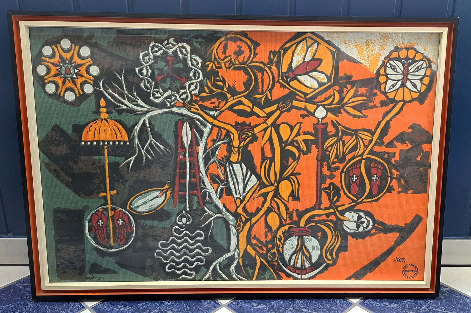 1. MISEREOR-Hungertuch von 1976: Christus im Lebensbaum - Hoffnung für alle (rar