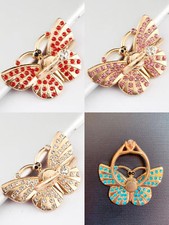 Universal 360 Rotating Cell Phone Crystal Ring Stand Holder - Butterfly FASHION