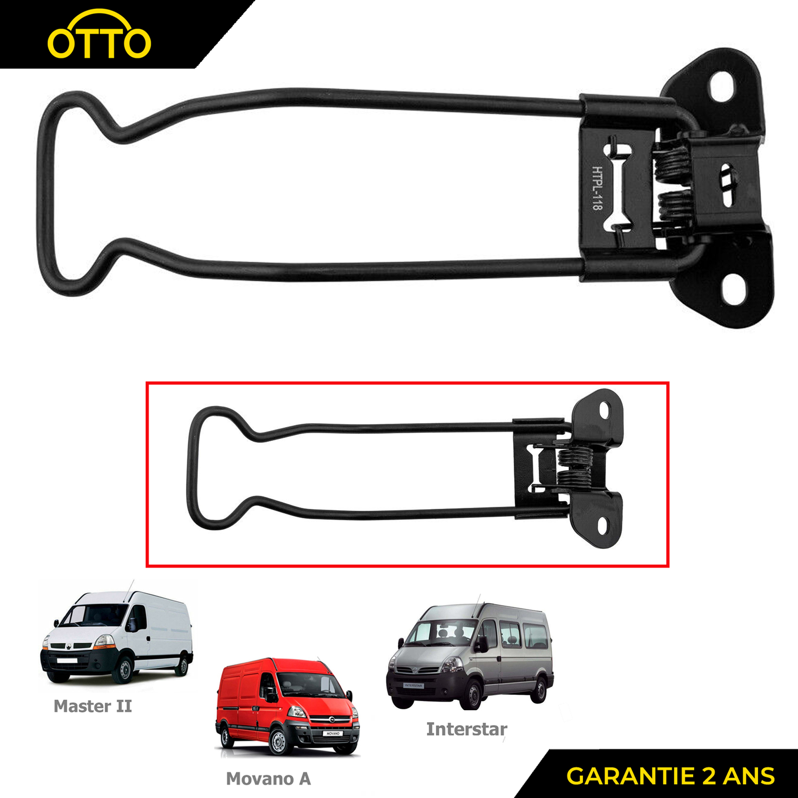 Charnière arrêt de porte arrière pour Opel Movano A 1999-2010
