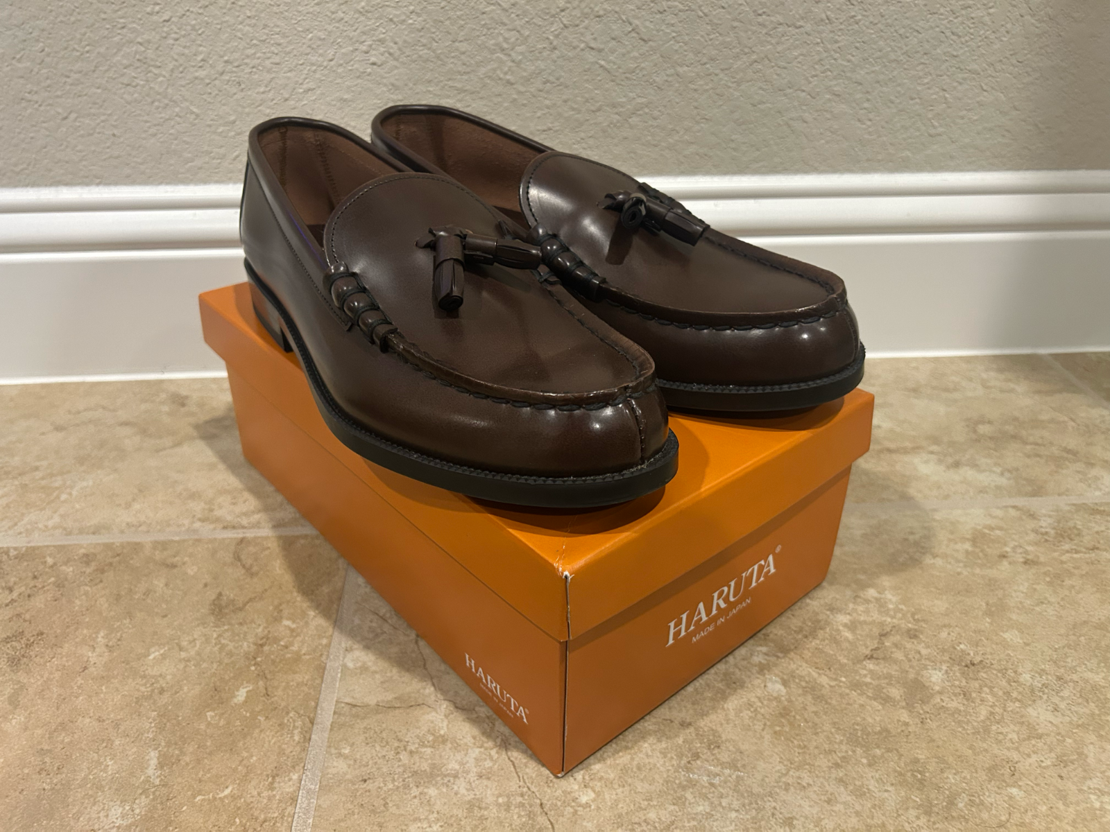 Haruta Japan Brown Loafers Size 9.5US 27.5 EEE Brand New US Seller-image
