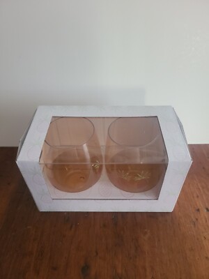 Island Haus Tumblers Glasses Stemless Wine Pineapple Printed Two Pack