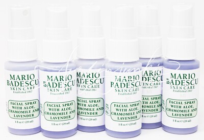 Mario Badescu Facial Spray Aloe Chamomile & Lavender Mini Travel 1 oz 6 Piece